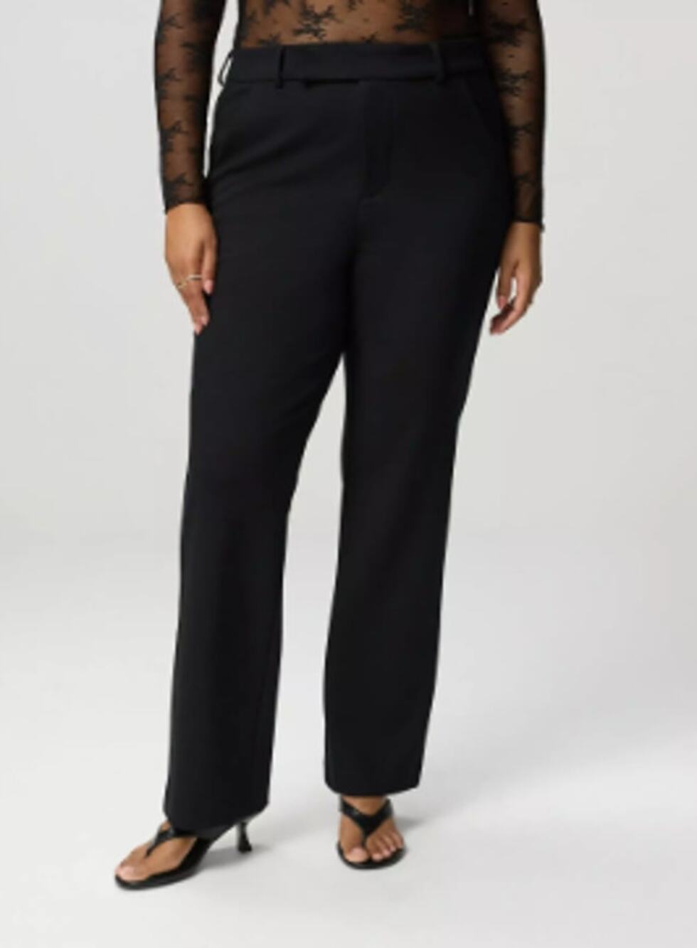 Torrid Studio Women 26W Deep Black Luxe Ponte Stretch High Rise Tapered Pants